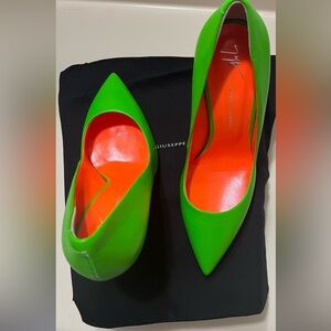 Lime green Giuseppe Zanotti pumps